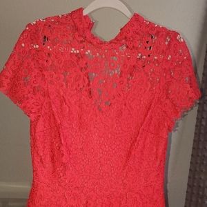 Red lace dress